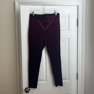 Red velvet leggings (size 8/10)